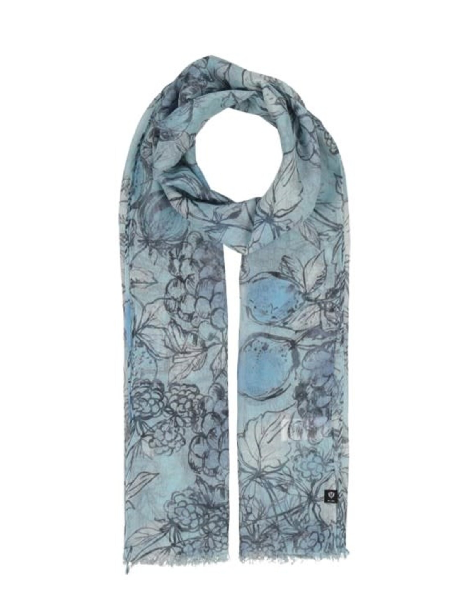 Fraas Foulard Fruits Bleu #524