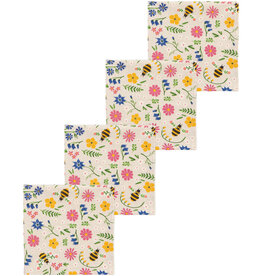 4 Serviettes de Table. -Abeilles