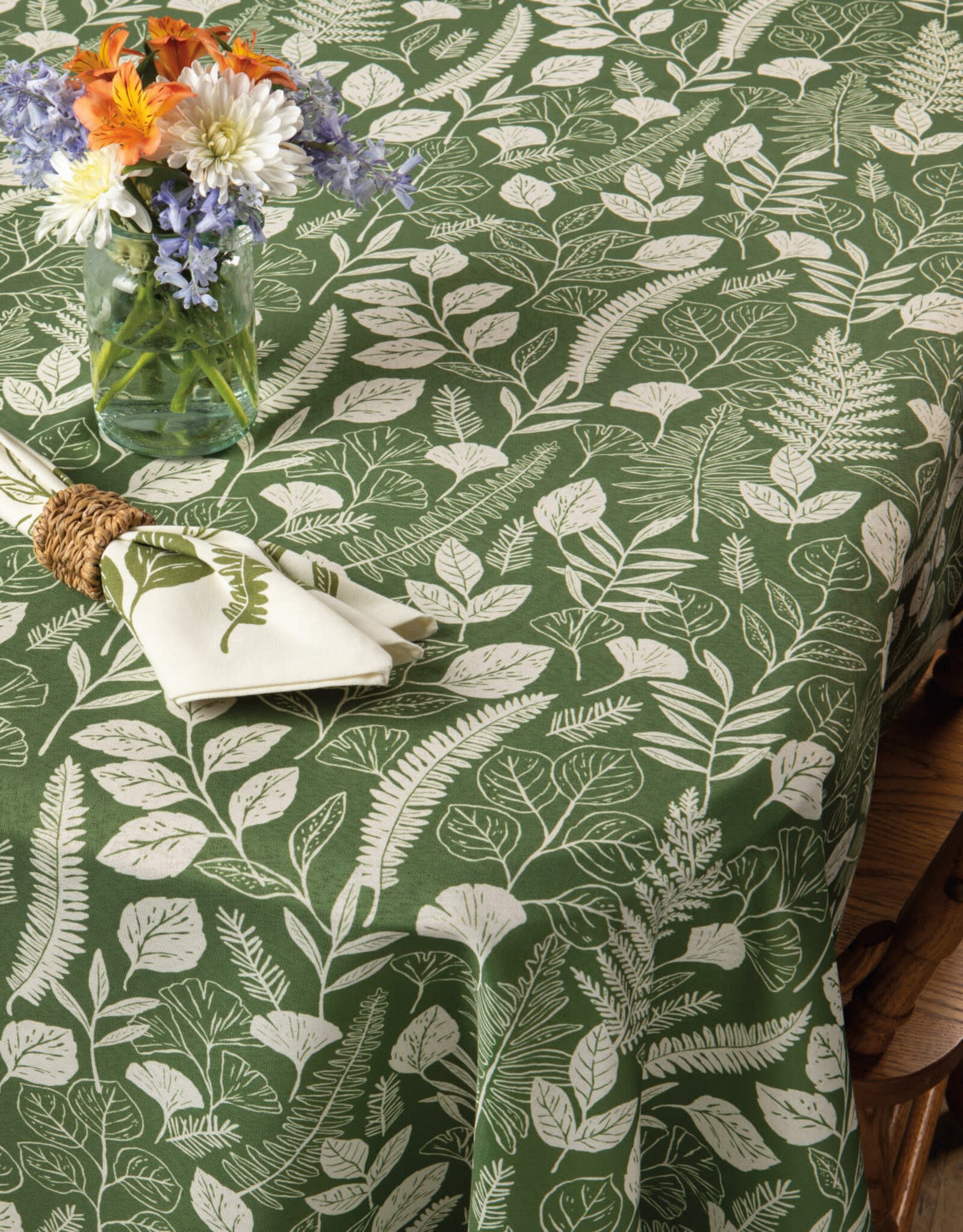 Nappe 60" Ronde - Fougère