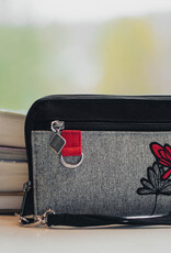 Jak's Grand portefeuille Fleurs #145 - Rouge