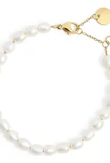 Bracelet Or - Papaya pearl