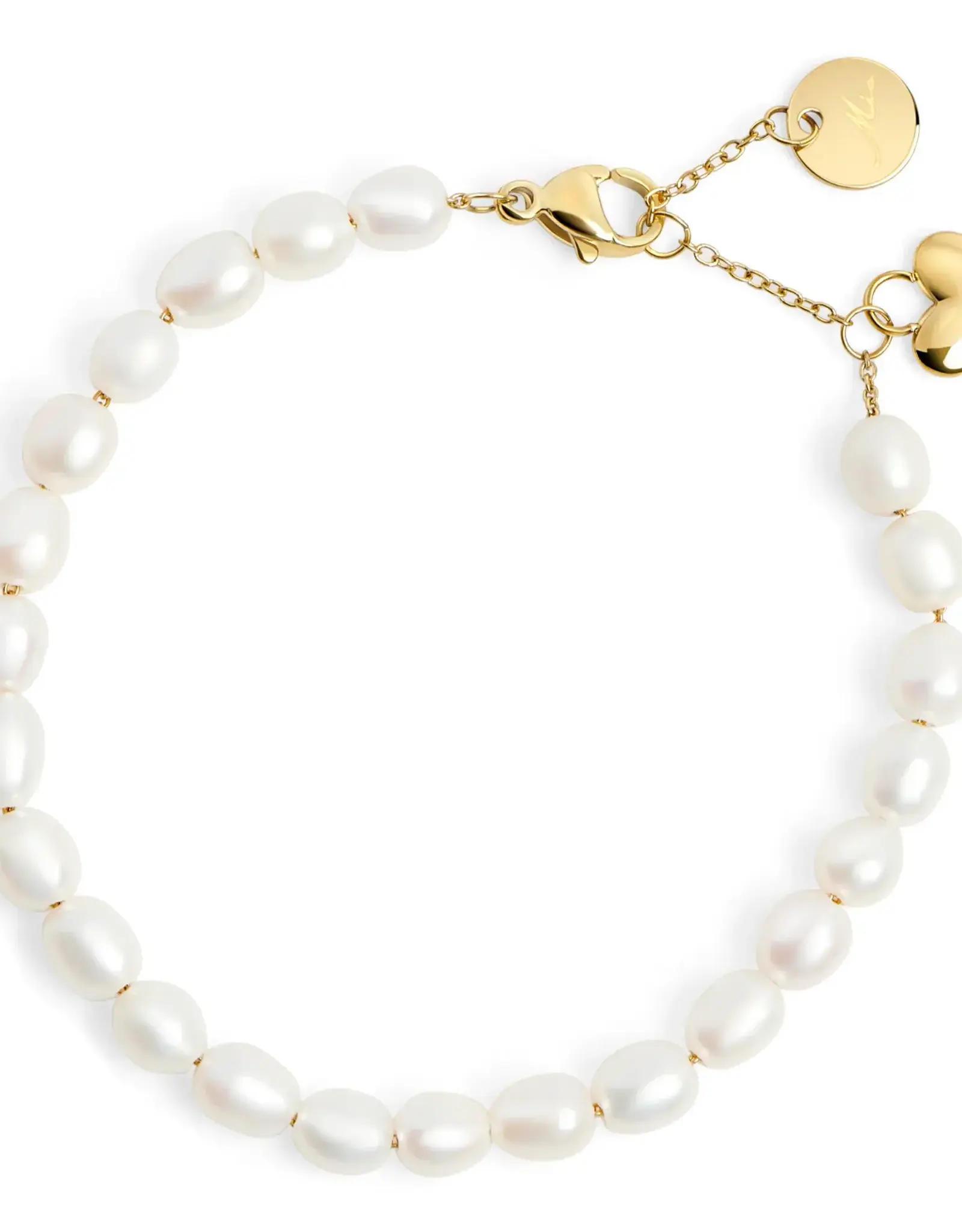 Bracelet Or - Papaya pearl