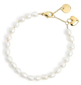 Bracelet Or - Papaya pearl
