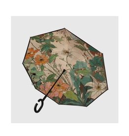 Parapluie fleuri Rose - Orangé