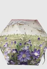 Petit parapluie compact - Fleurs Mauve