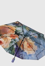 Petit parapluie compact - Fleurs Orangé