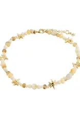 Pilgrim Bracelet cheville  Prism - Blanc & Or