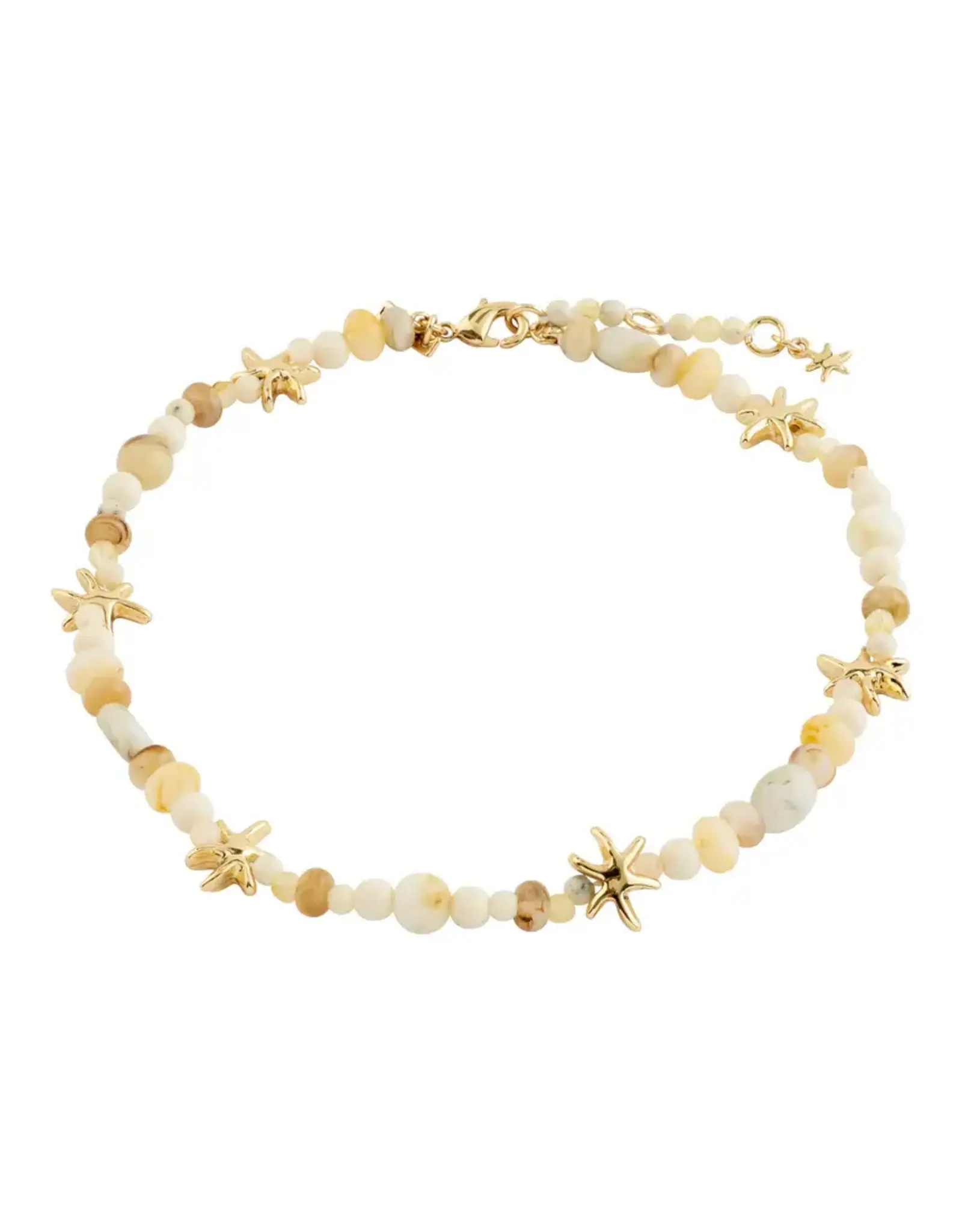 Pilgrim Bracelet cheville  Prism - Blanc & Or