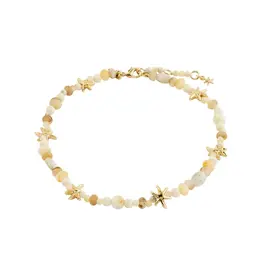 Pilgrim Bracelet cheville  Prism - Blanc & Or