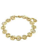 Pilgrim Bracelet Fire cristaux  - Or