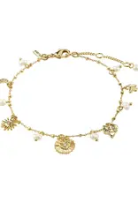Pilgrim Bracelet  Mylan - Or & Blanc