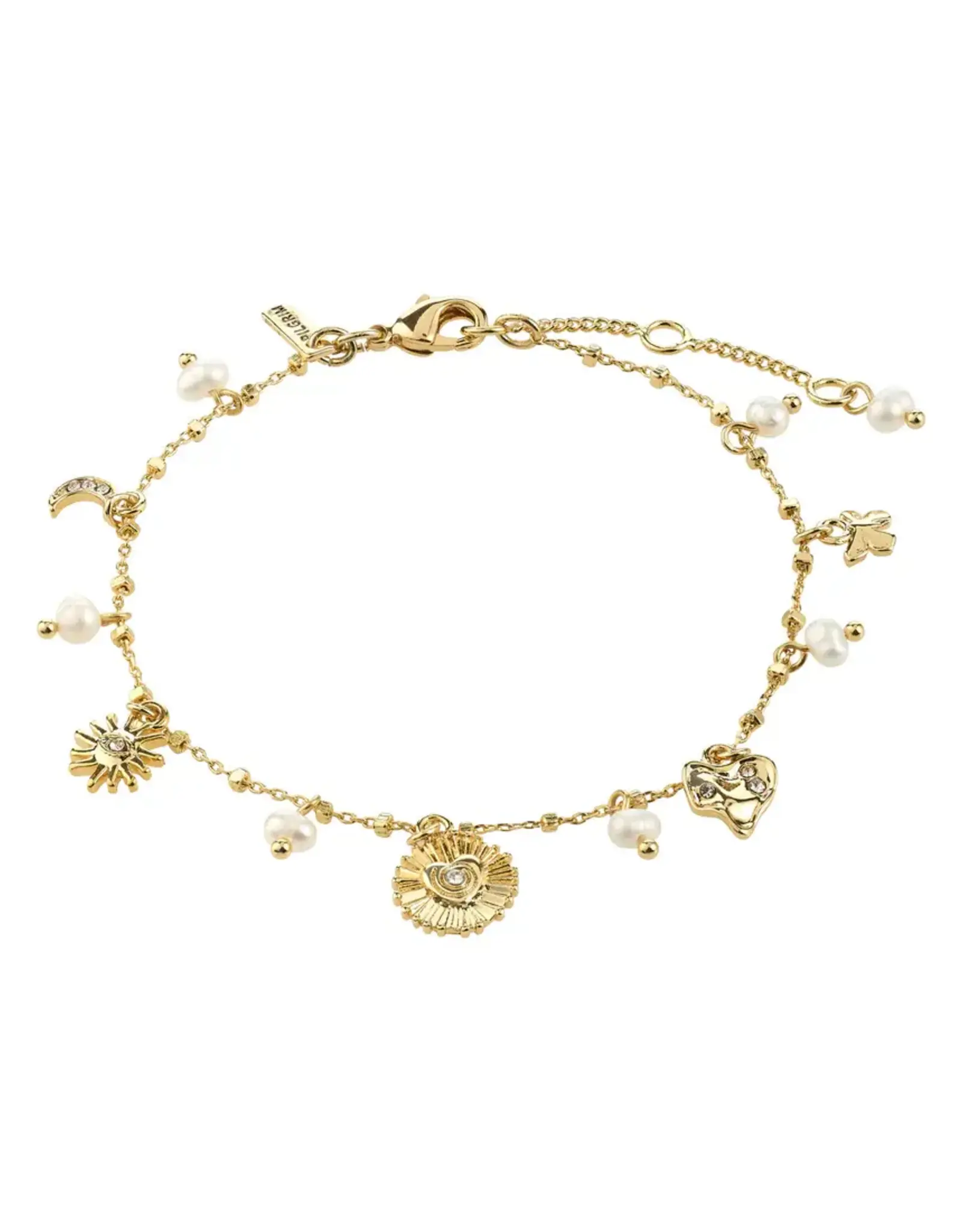 Pilgrim Bracelet  Mylan - Or & Blanc