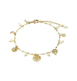 Pilgrim Bracelet  Mylan - Or & Blanc