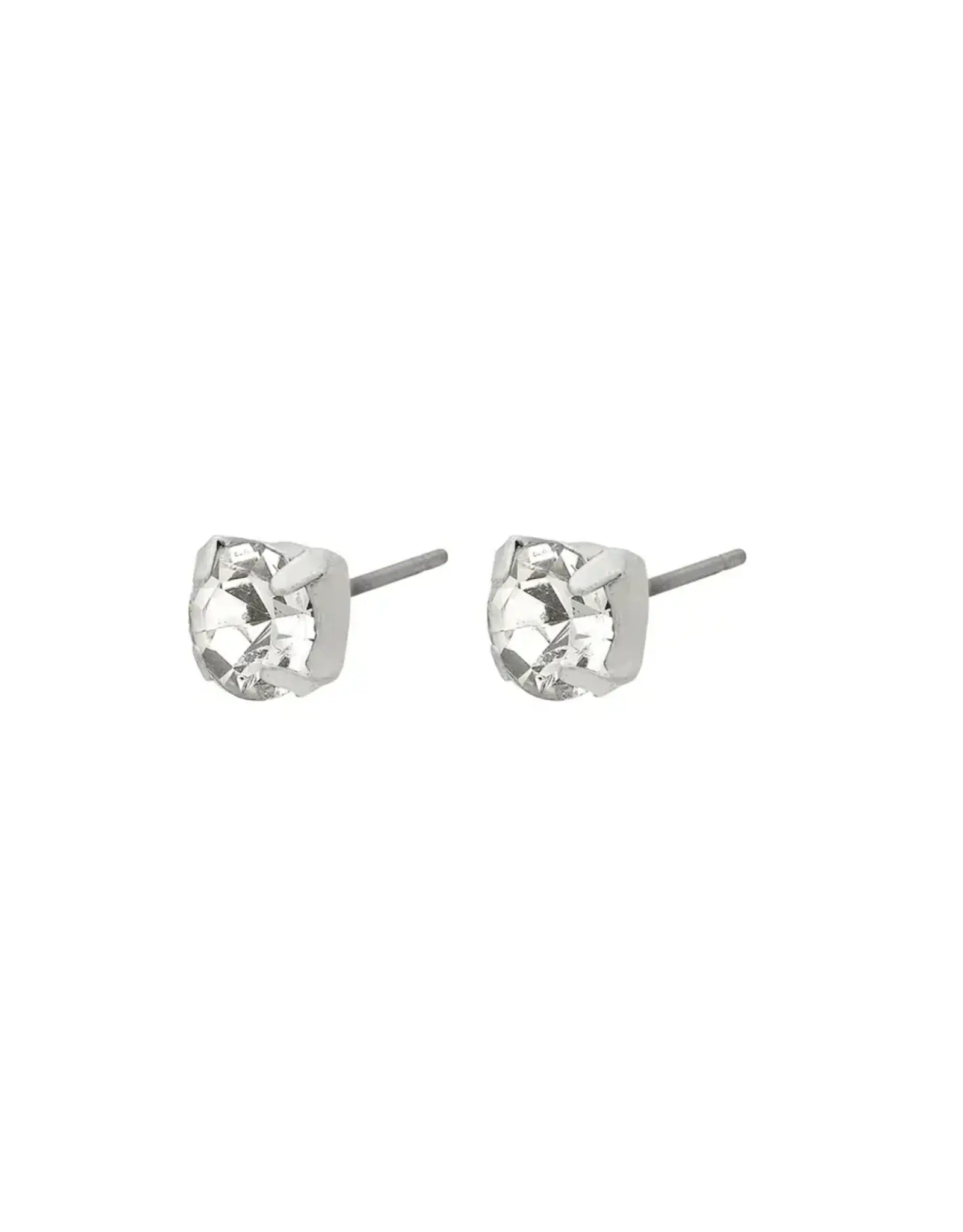Pilgrim Original stud silver crystal