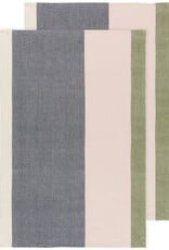 Ens 2 Linges vaisselle Formation Bleu-vert