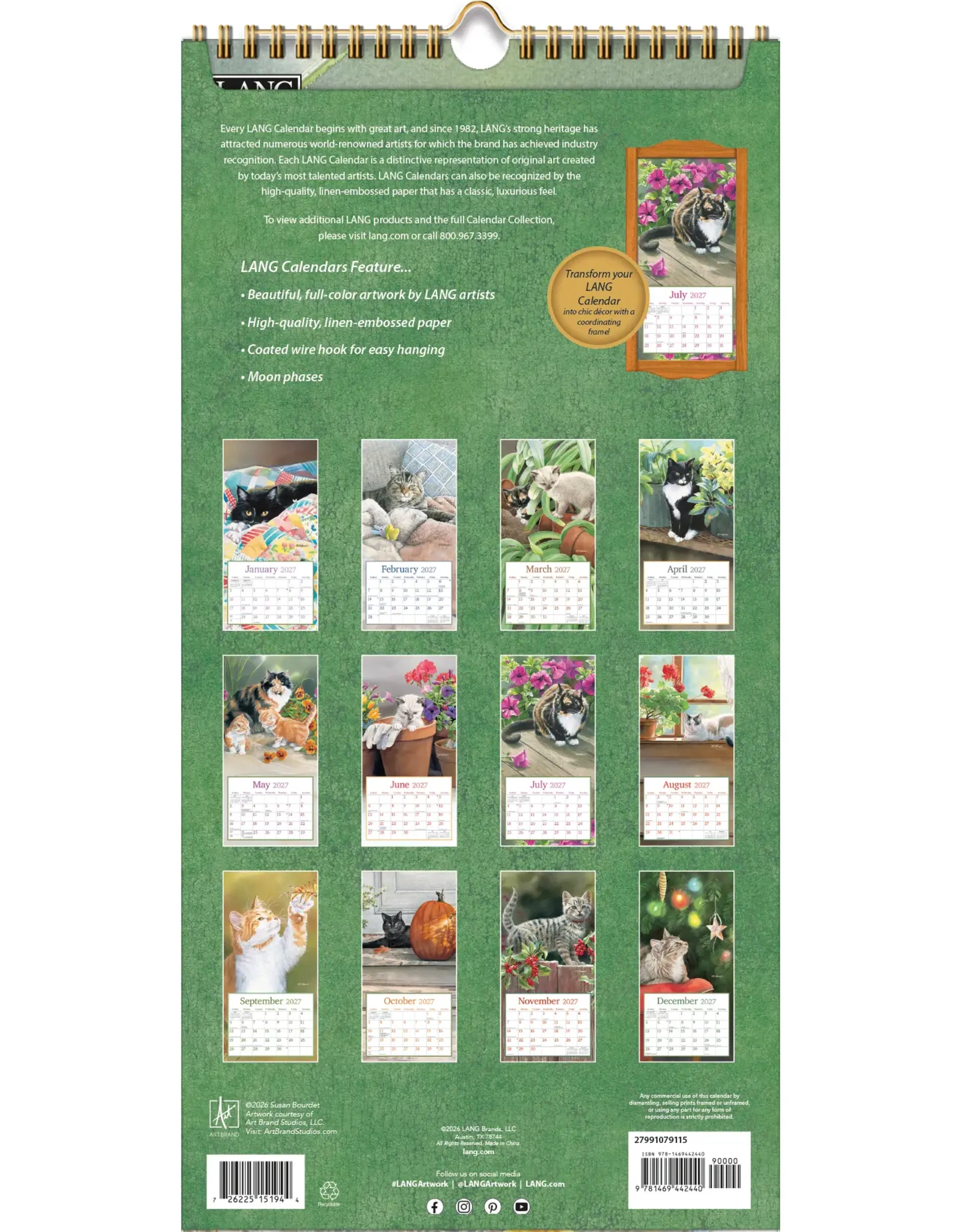 Petit calendrier 2027 - Cats in the country