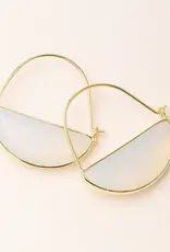 Anneaux demi-lune Or - Opalite