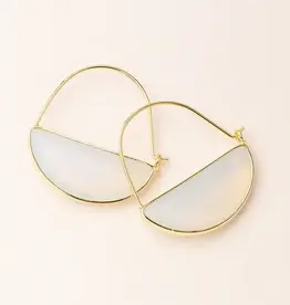 Anneaux demi-lune Or - Opalite