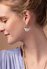 Anneaux demi-lune Or - Opalite
