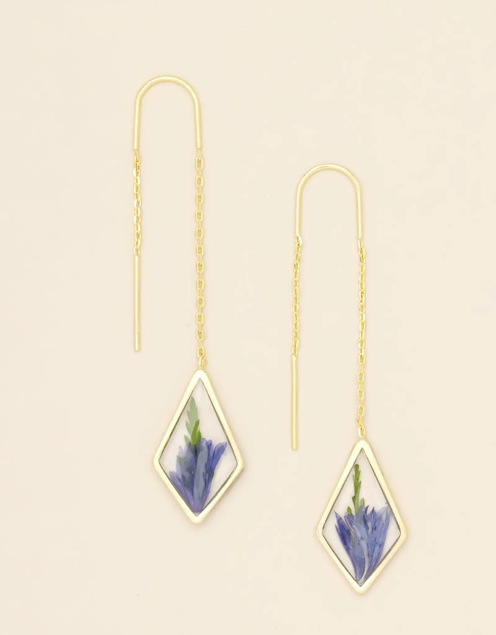 B.O. fil  Fleurs Pressées  - Bleuet violet