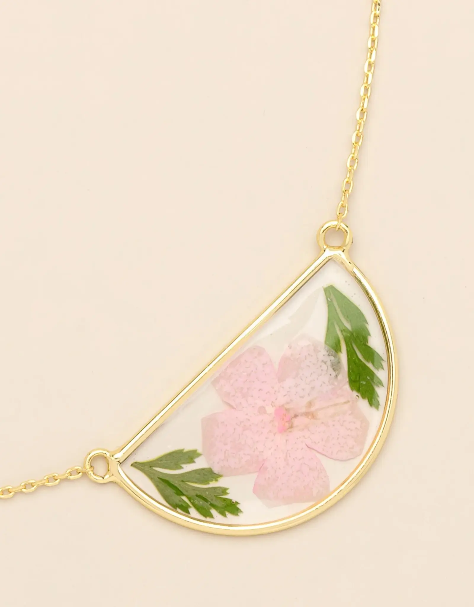 Collier  Fleurs Pressées  - Fleur Cerisier
