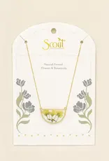 Collier  Fleurs Pressées  - Gypsophile jaune