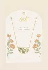 Collier  Fleurs Pressées  - Green Peppergrass