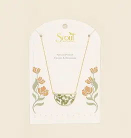 Collier  Fleurs Pressées  - Green Peppergrass