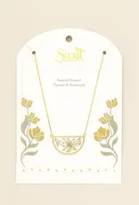 Collier  Fleurs Pressées  - Dentelles Blanches