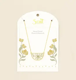 Collier  Fleurs Pressées  - Dentelles Blanches