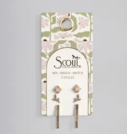 Ens B.O - Feuille Quartz Rose