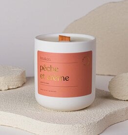 Feu & Co Bougie - Pêche & Crème
