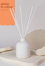 Feu & Co Diffuseur à Roseaux - Pêche & Crème