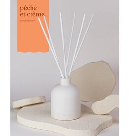 Feu & Co Diffuseur à Roseaux - Pêche & Crème
