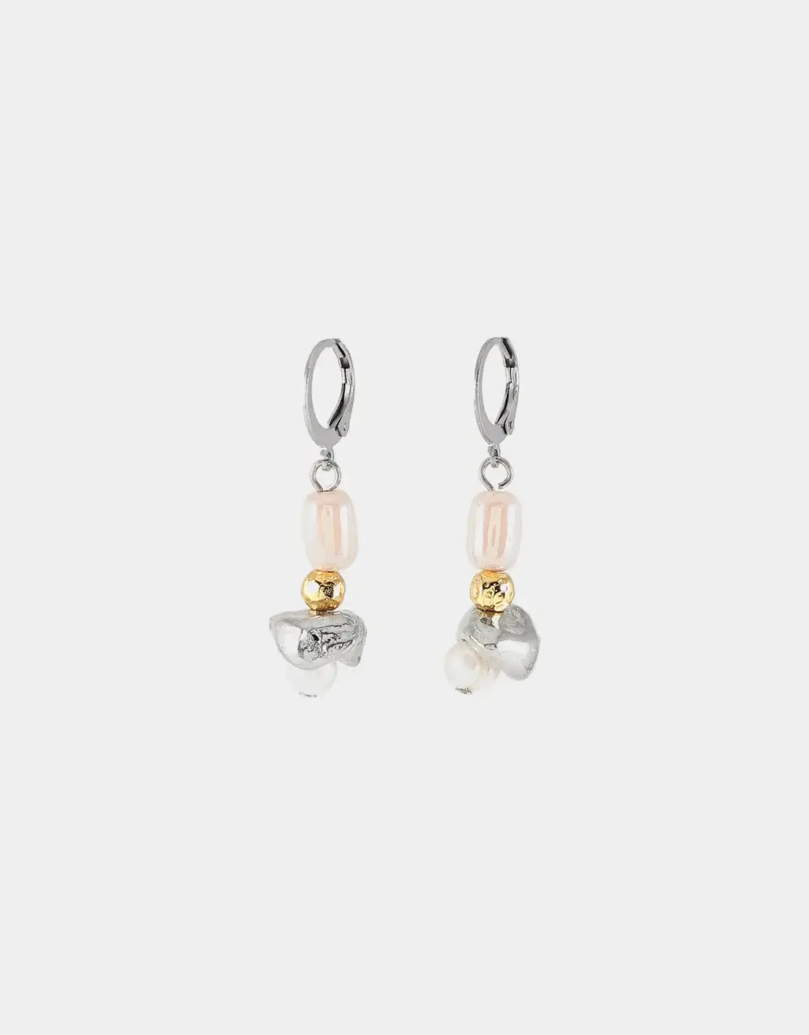 Anne-Marie Chagnon Jania  Pivoine - Boucles d"oreilles