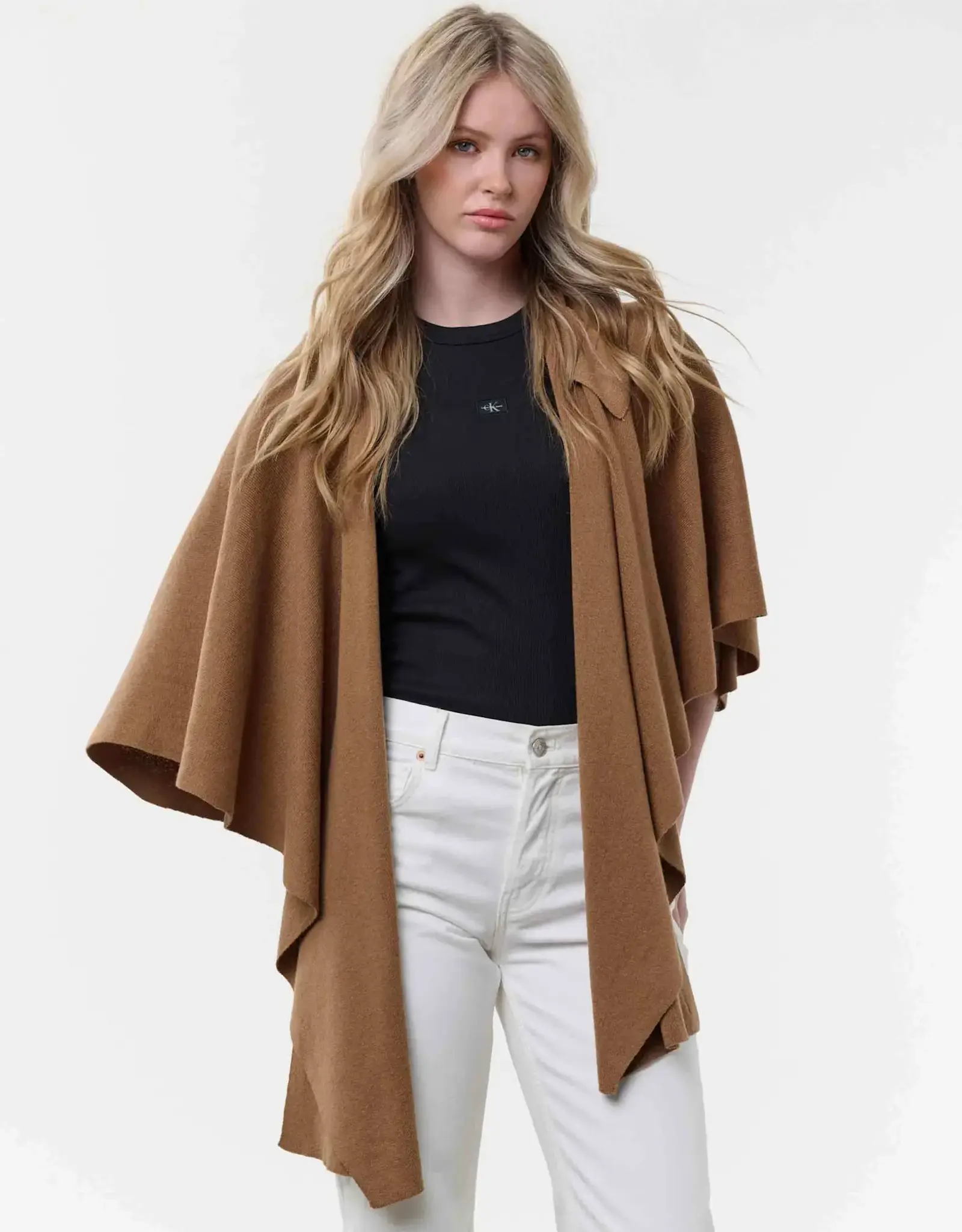 Fraas Poncho avec attache - Camel