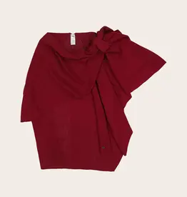 Fraas Poncho avec attache - Rouge Foncé