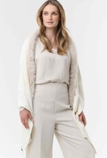 V. FRAAS Poncho avec bordure de fausse fourrure
