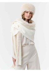 V. FRAAS Poncho avec bordure de fausse fourrure