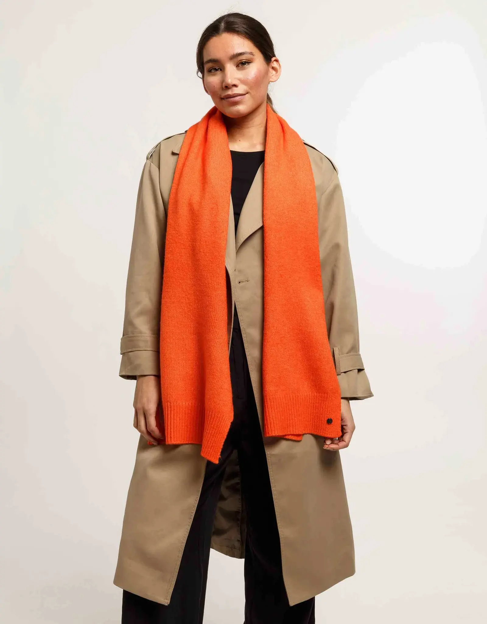 V. FRAAS Foulard tricot - Orangé