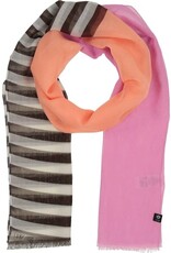 Fraas Foulard rayures géométriques - Rose