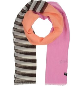 Fraas Foulard rayures géométriques - Rose