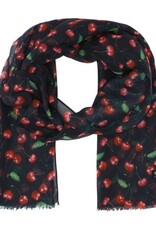 V. FRAAS Foulard cerise - Noir