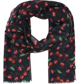 V. FRAAS Foulard cerise - Noir
