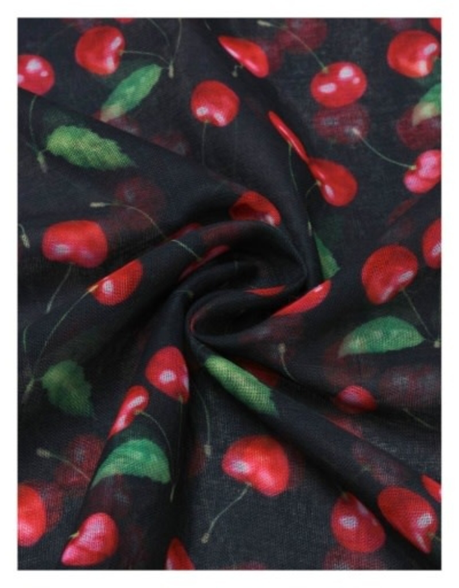 V. FRAAS Foulard cerise - Noir
