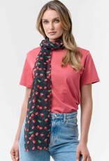 V. FRAAS Foulard cerise - Noir