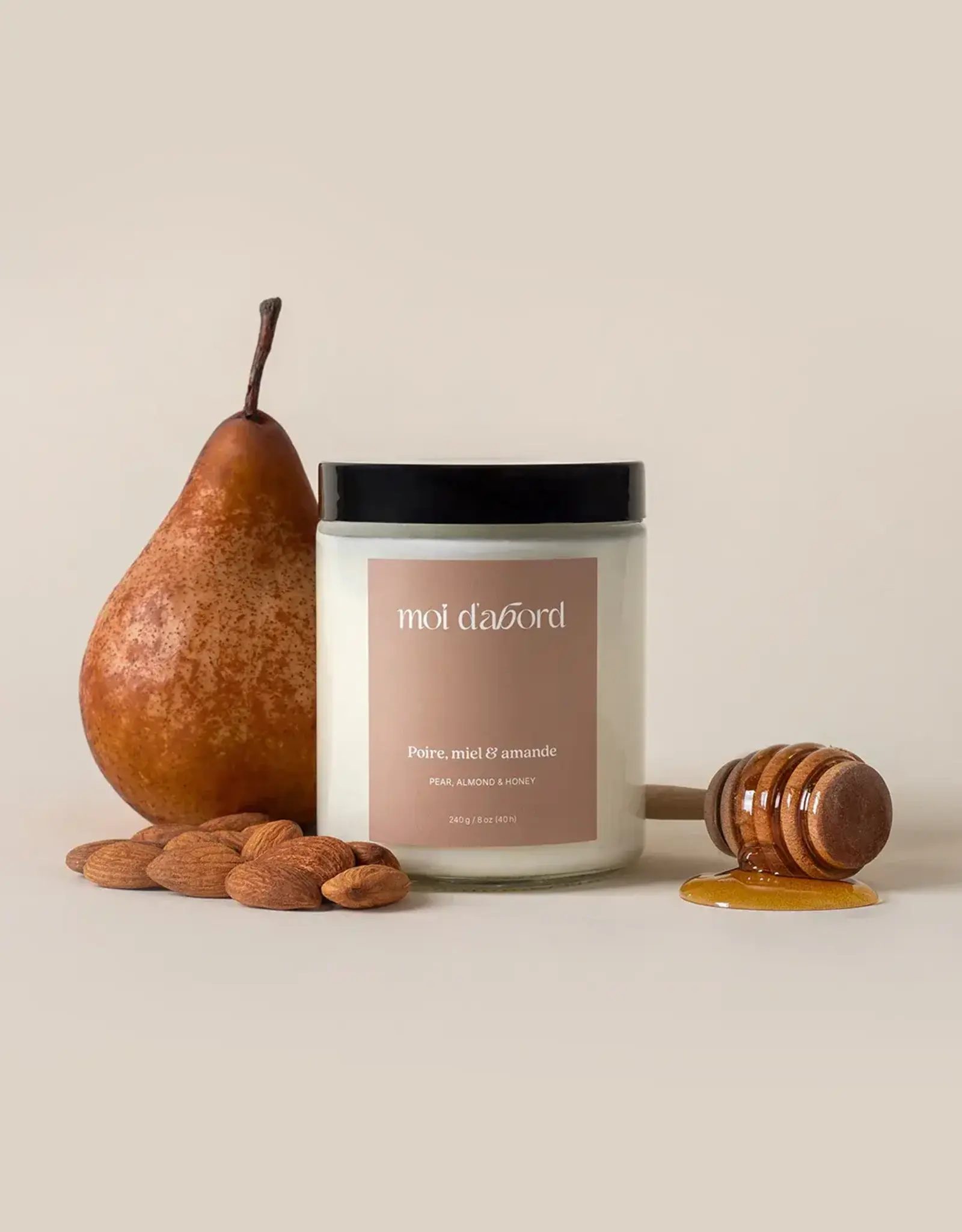 Moi D'Abord Bougie de soja Poire, miel & Amande