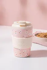 Moi D'Abord Tasse de voyage isotherme - Champ rosé