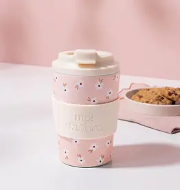 Moi D'Abord Tasse de voyage isotherme - Champ rosé