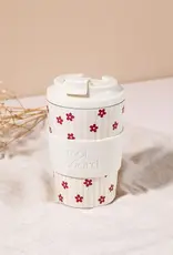 Moi D'Abord Tasse de voyage isotherme - Rayures florales
